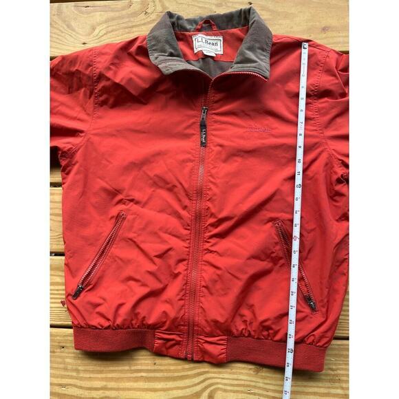 L.L. Bean Men's Warm up Bomber Style Full Zip Jacket.Lined. Burnt Orange. Sz. M - Picture 7 of 8